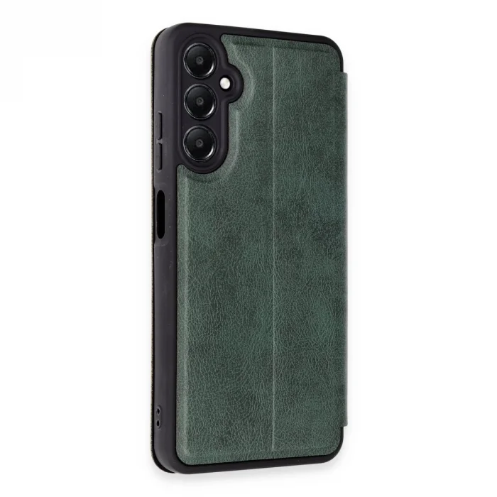 BUĞZ Samsung Galaxy A55 5g Kılıf Flip Cover - Koyu Yeşil