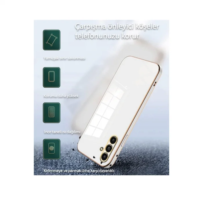 BUĞZ Samsung Galaxy A55 5g Kılıf Volet Silikon - Kırmızı