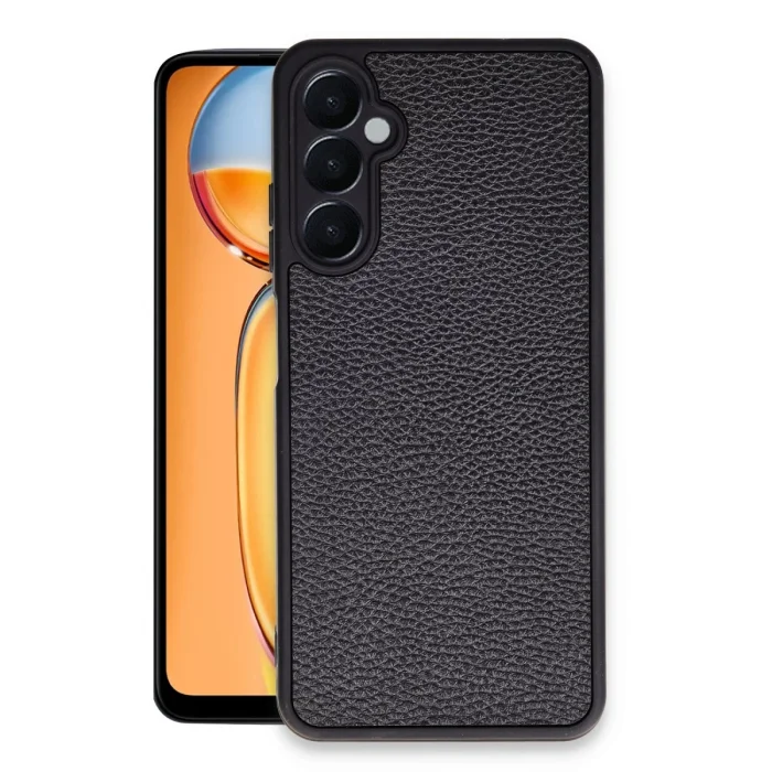 BUĞZ Samsung Galaxy M15 Kılıf Aras Deri Kapak - Siyah