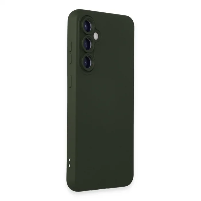 BUĞZ Samsung Galaxy S24 Kılıf Nano İçi Kadife Silikon - Koyu Yeşil