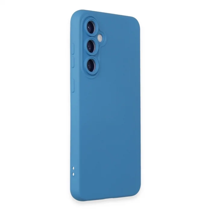 BUĞZ Samsung Galaxy S24 Kılıf Nano İçi Kadife Silikon - Mavi