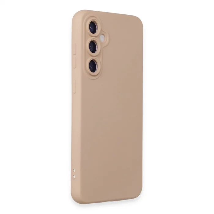 BUĞZ Samsung Galaxy S24 Kılıf Nano İçi Kadife Silikon - Pudra