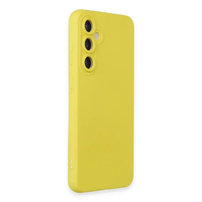 BUĞZ Samsung Galaxy S24 Kılıf Nano İçi Kadife Silikon - Sarı