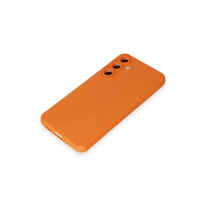 BUĞZ Samsung Galaxy S24 Kılıf Nano İçi Kadife Silikon - Turuncu