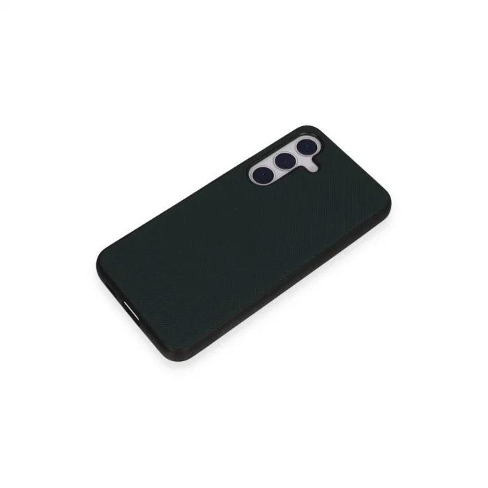 BUĞZ Samsung Galaxy S24 Kılıf Taft Kapak - Koyu Yeşil