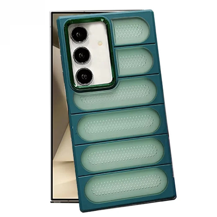 BUĞZ Samsung Galaxy S24 Plus Kılıf Airmax Silikon Kapak - Koyu Yeşil