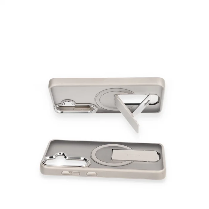 BUĞZ Samsung Galaxy S24 Tork Magsafe Standlı Kapak - Derin Mor