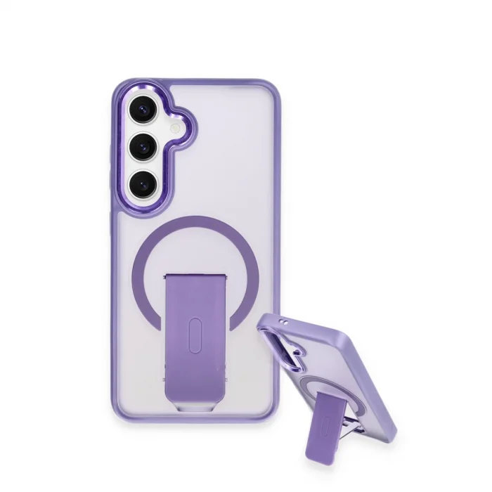 BUĞZ Samsung Galaxy S24 Tork Magsafe Standlı Kapak - Lacivert