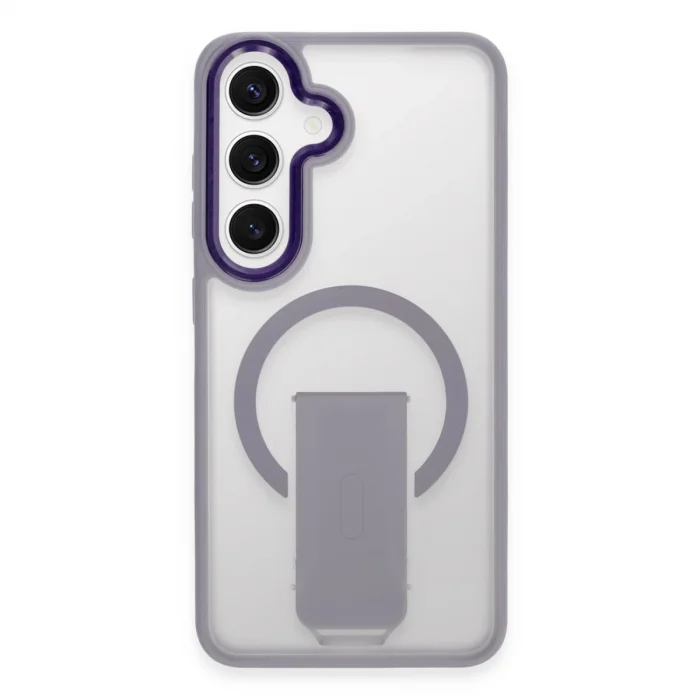 BUĞZ Samsung Galaxy S24 Tork Magsafe Standlı Kapak - Lila