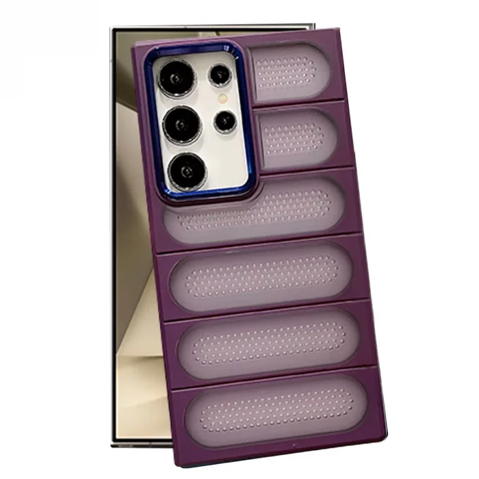 BUĞZ Samsung Galaxy S24 Ultra Kılıf Airmax Silikon Kapak - Derin Mor