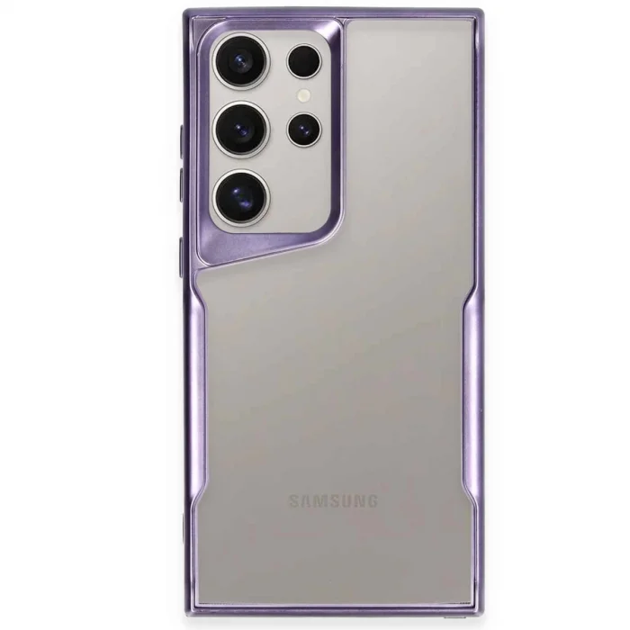 BUĞZ Samsung Galaxy S24 Ultra Kılıf Boyi Silikon Kapak - Derin Mor