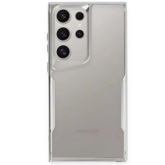 BUĞZ Samsung Galaxy S24 Ultra Kılıf Boyi Silikon Kapak - Gümüş