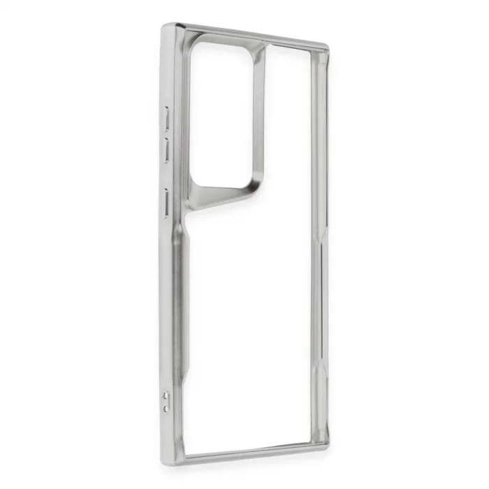 BUĞZ Samsung Galaxy S24 Ultra Kılıf Boyi Silikon Kapak - Gümüş