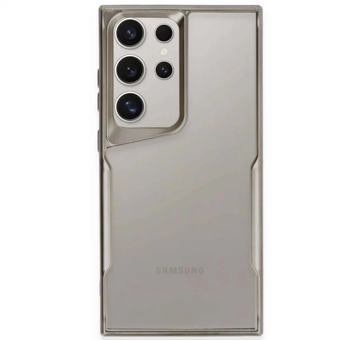 BUĞZ Samsung Galaxy S24 Ultra Kılıf Boyi Silikon Kapak - Titan Gri