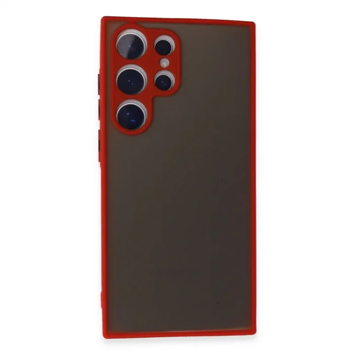 BUĞZ Samsung Galaxy S24 Ultra Kılıf Montreal Silikon Kapak - Kırmızı