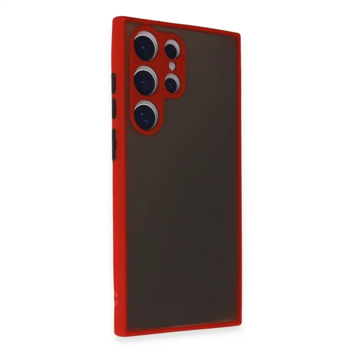 BUĞZ Samsung Galaxy S24 Ultra Kılıf Montreal Silikon Kapak - Kırmızı