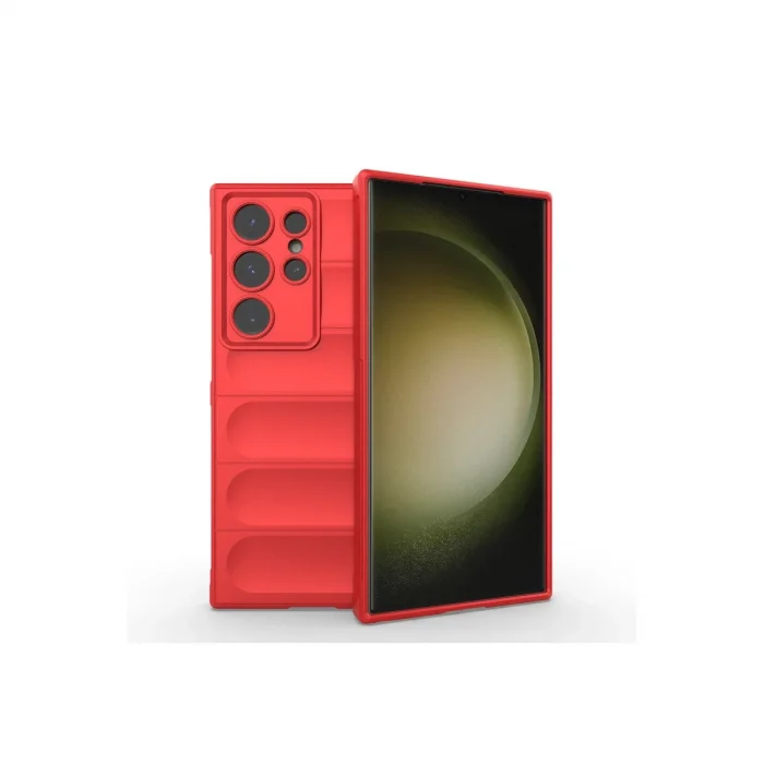 BUĞZ Samsung Galaxy S24 Ultra Kılıf Optimum Silikon - Kırmızı