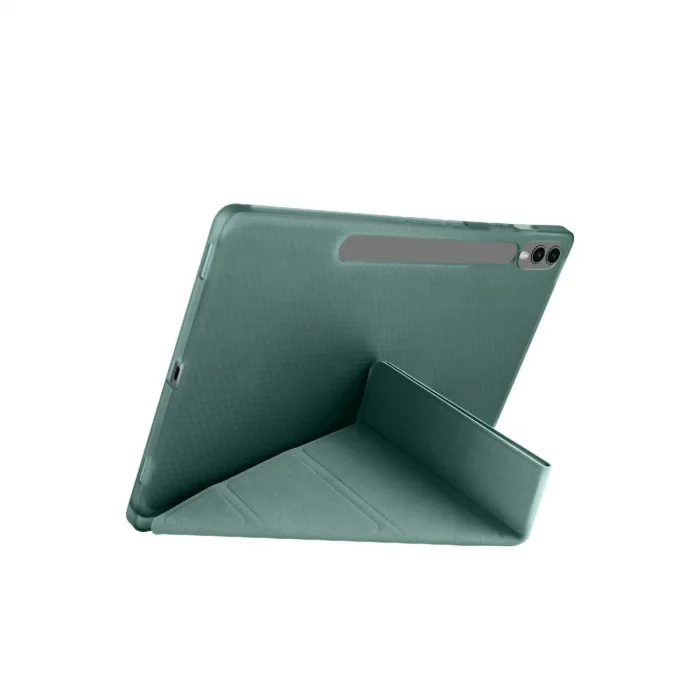 BUĞZ Samsung Galaxy X610 Tab S9 Fe Plus 12.4 Kılıf Kalemlikli Mars Tablet Kılıfı - Koyu Yeşil