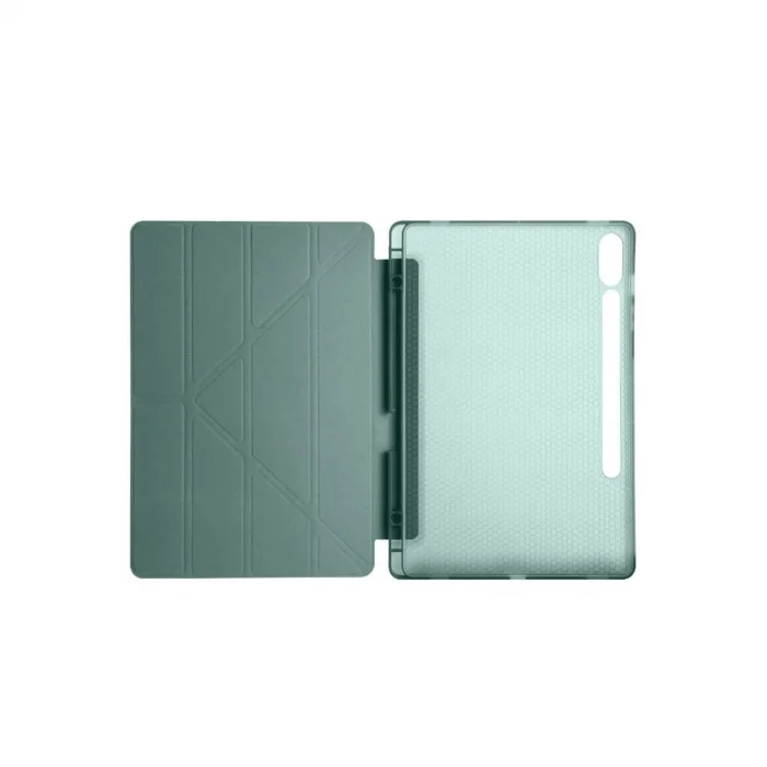 BUĞZ Samsung Galaxy X610 Tab S9 Fe Plus 12.4 Kılıf Kalemlikli Mars Tablet Kılıfı - Koyu Yeşil