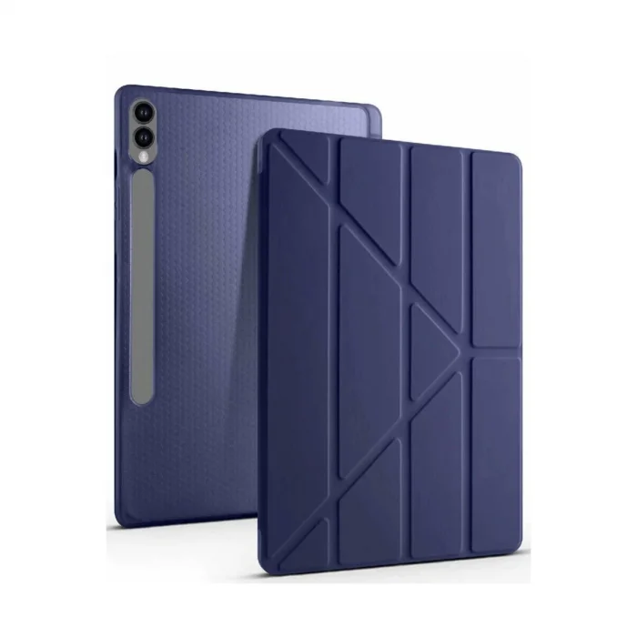 BUĞZ Samsung Galaxy X610 Tab S9 Fe Plus 12.4 Kılıf Kalemlikli Mars Tablet Kılıfı - Lacivert