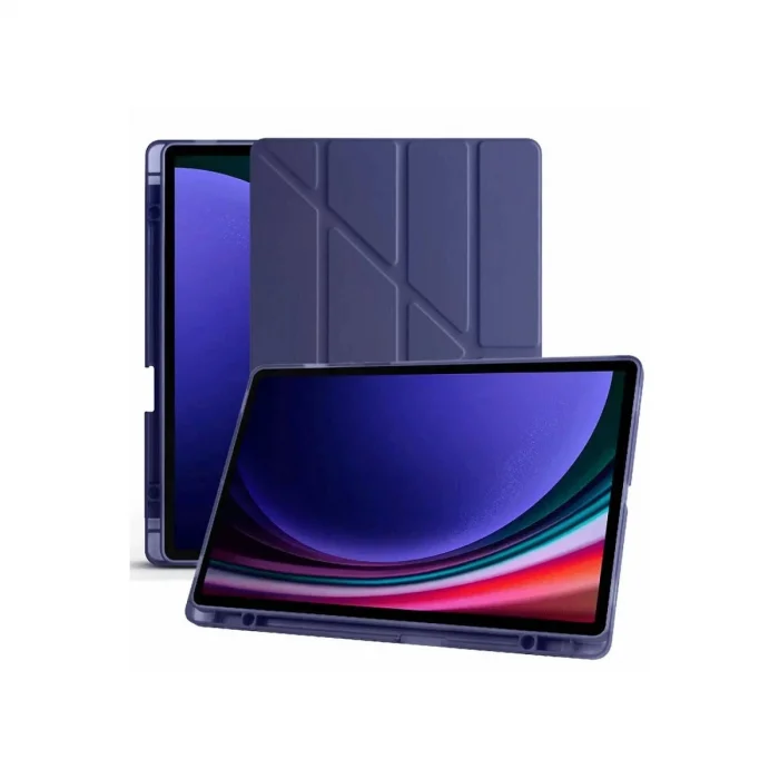 BUĞZ Samsung Galaxy X610 Tab S9 Fe Plus 12.4 Kılıf Kalemlikli Mars Tablet Kılıfı - Lacivert