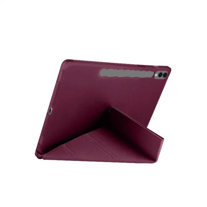 BUĞZ Samsung Galaxy X610 Tab S9 Fe Plus 12.4 Kılıf Kalemlikli Mars Tablet Kılıfı - Mürdüm