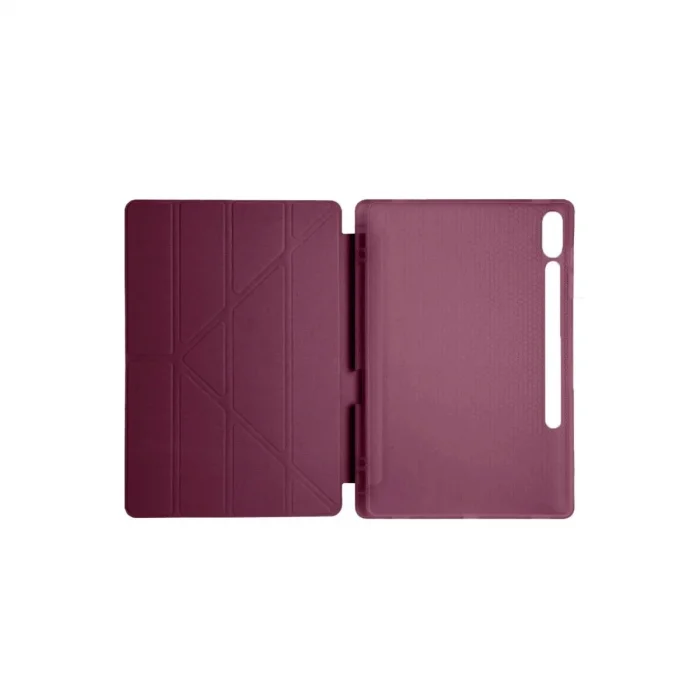 BUĞZ Samsung Galaxy X610 Tab S9 Fe Plus 12.4 Kılıf Kalemlikli Mars Tablet Kılıfı - Mürdüm