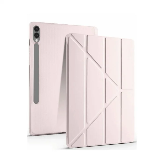 BUĞZ Samsung Galaxy X610 Tab S9 Fe Plus 12.4 Kılıf Kalemlikli Mars Tablet Kılıfı - Rose Gold