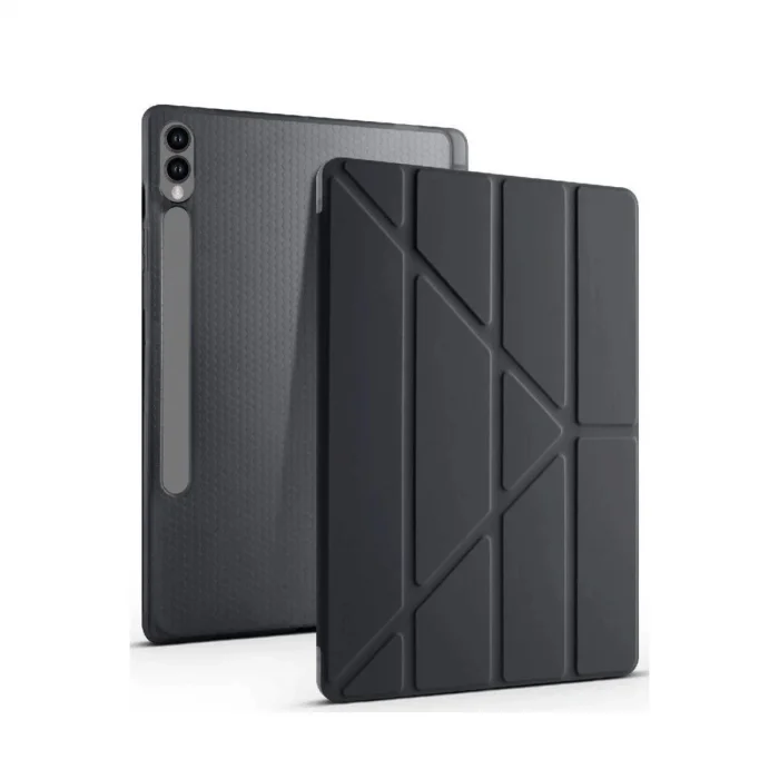 BUĞZ Samsung Galaxy X610 Tab S9 Fe Plus 12.4 Kılıf Kalemlikli Mars Tablet Kılıfı - Siyah