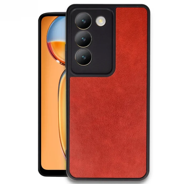 BUĞZ Vivo V30 Lite 4g Kılıf Aras Deri Kapak - Kırmızı