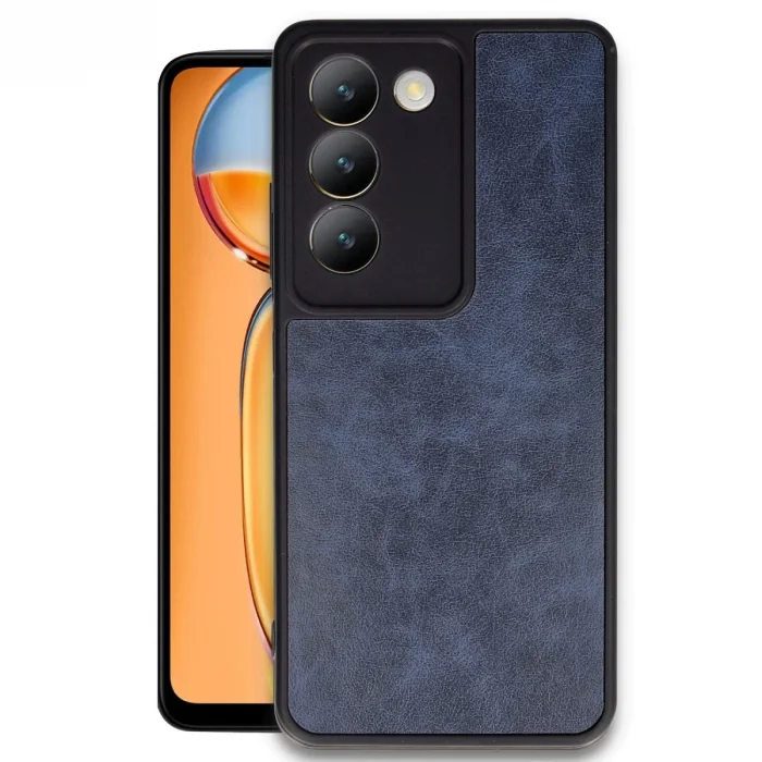 BUĞZ Vivo V30 Lite 4g Kılıf Aras Deri Kapak - Lacivert