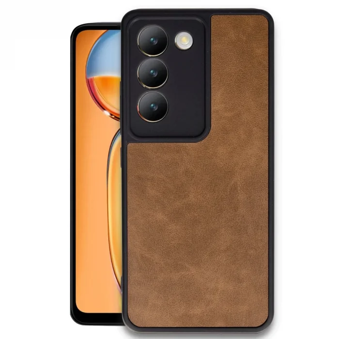 BUĞZ Vivo V30 Lite 4g Kılıf Aras Deri Kapak - Taba