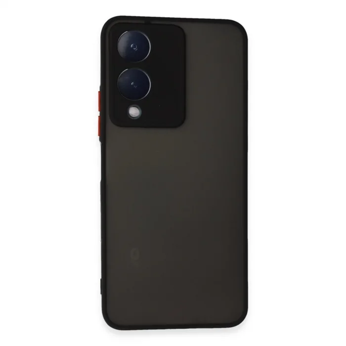 BUĞZ Vivo Y17s Kılıf Montreal Silikon Kapak - Siyah