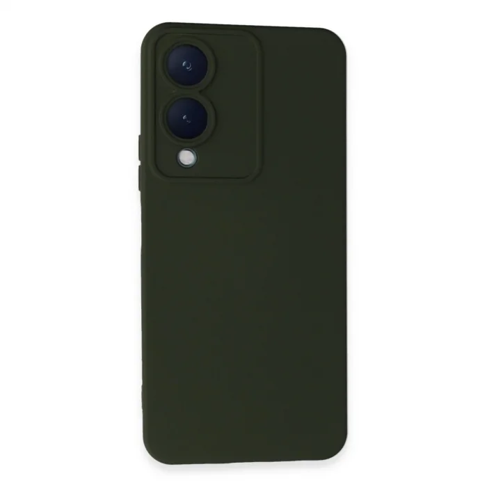 BUĞZ Vivo Y17s Kılıf Nano İçi Kadife Silikon - Koyu Yeşil