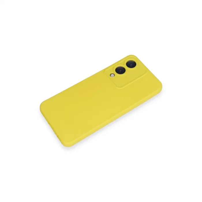 BUĞZ Vivo Y17s Kılıf Nano İçi Kadife Silikon - Sarı