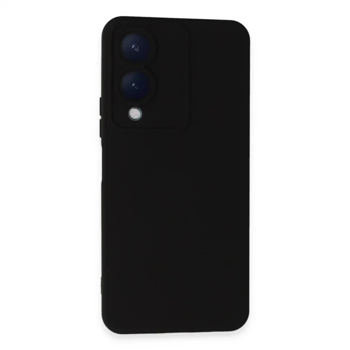 BUĞZ Vivo Y17s Kılıf Nano İçi Kadife Silikon - Siyah