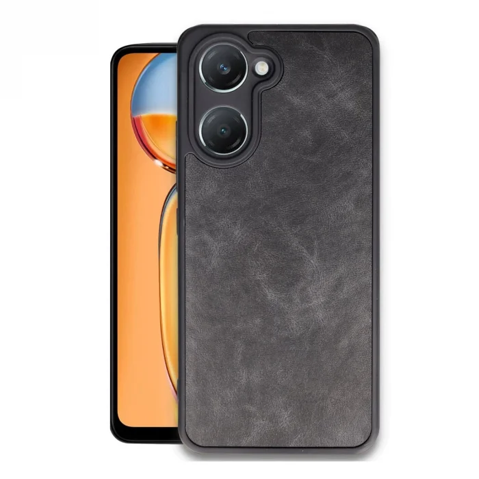 BUĞZ Vivo Y18 Kılıf Aras Deri Kapak - Siyah