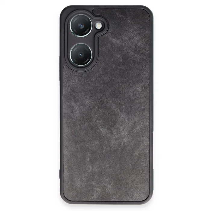 BUĞZ Vivo Y18 Kılıf Aras Deri Kapak - Siyah