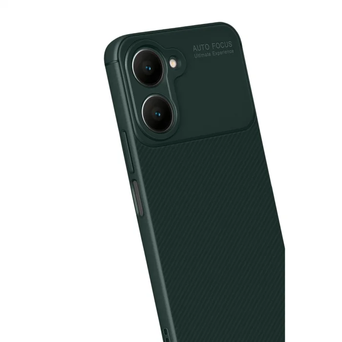 BUĞZ Vivo Y18 Kılıf Auto Focus Karbon Kapak - Koyu Yeşil