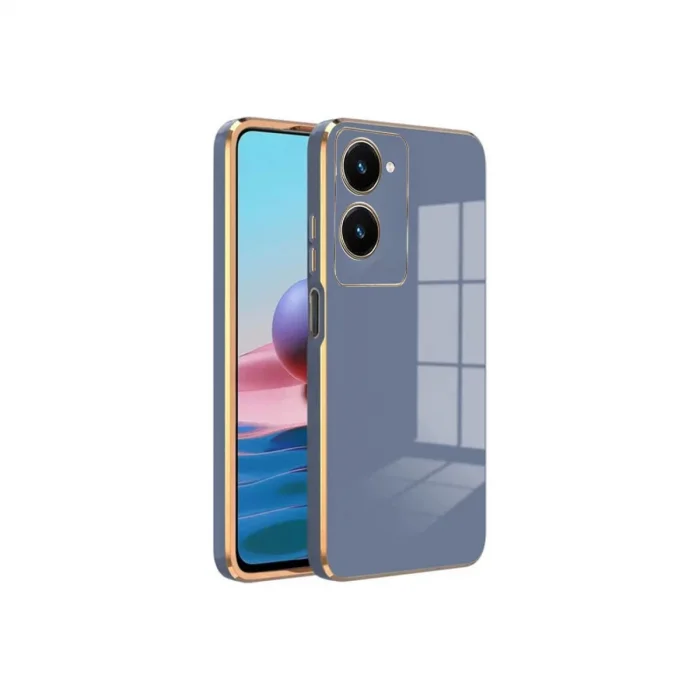 BUĞZ Vivo Y18 Kılıf Volet Silikon - Mavi