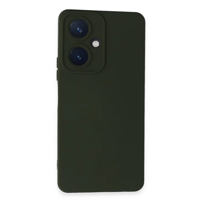 BUĞZ Vivo Y27 Kılıf Nano İçi Kadife Silikon - Koyu Yeşil