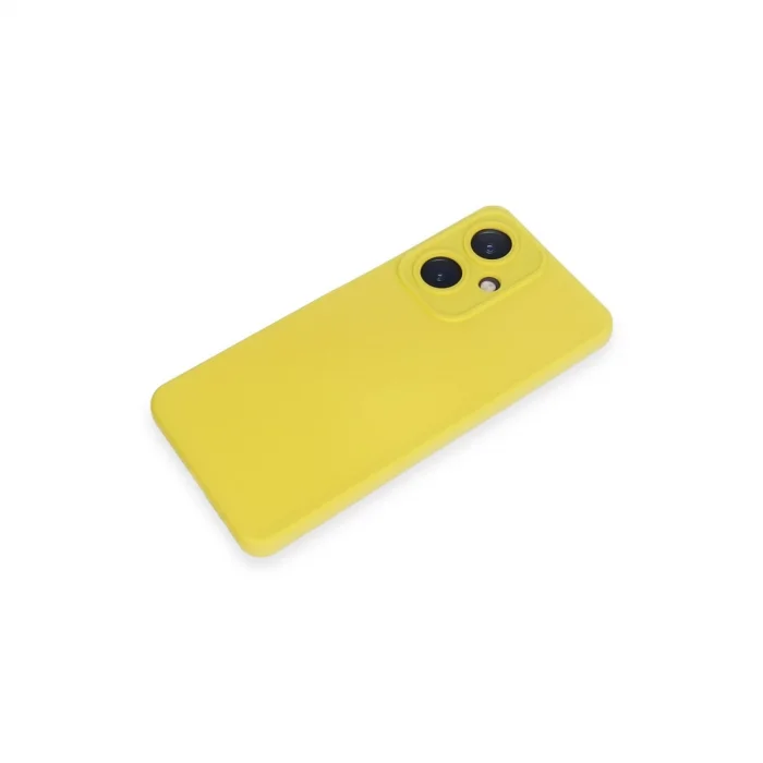 BUĞZ Vivo Y27 Kılıf Nano İçi Kadife Silikon - Sarı