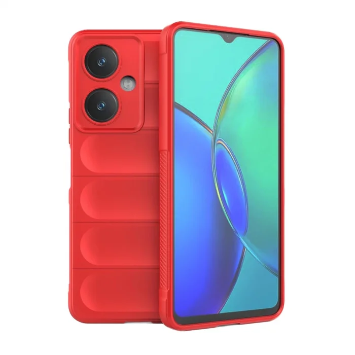 BUĞZ Vivo Y27 Kılıf Optimum Silikon - Kırmızı