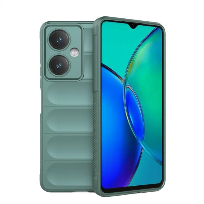 BUĞZ Vivo Y27 Kılıf Optimum Silikon - Koyu Yeşil