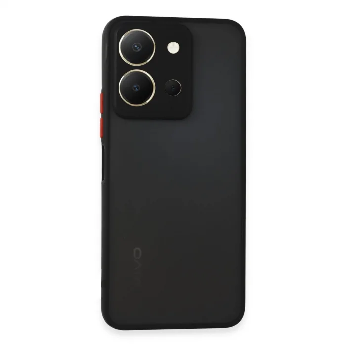 BUĞZ Vivo Y36 Kılıf Montreal Silikon Kapak - Siyah