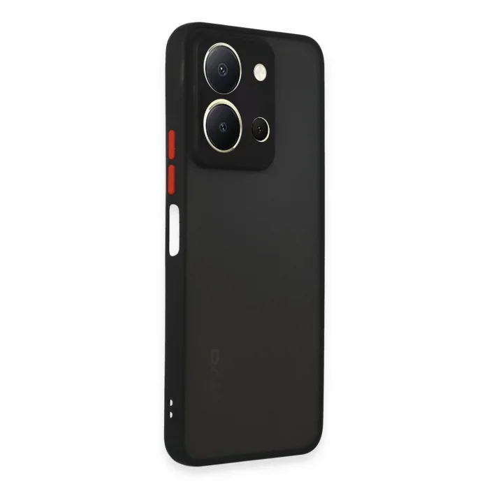 BUĞZ Vivo Y36 Kılıf Montreal Silikon Kapak - Siyah