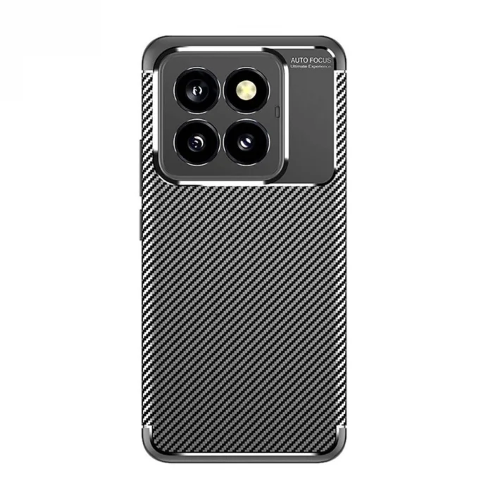 BUĞZ Xiaomi Mi 14t Pro Kılıf Auto Focus Karbon Kapak - Siyah