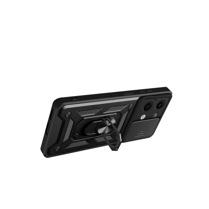 BUĞZ Xiaomi Poco X6 Kılıf Pars Lens Yüzüklü Silikon - Lacivert