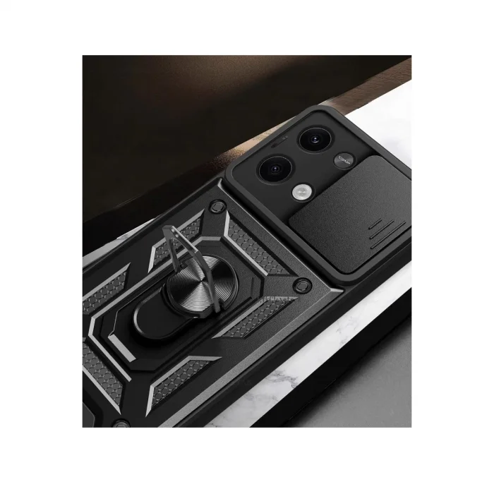 BUĞZ Xiaomi Poco X6 Kılıf Pars Lens Yüzüklü Silikon - Yeşil