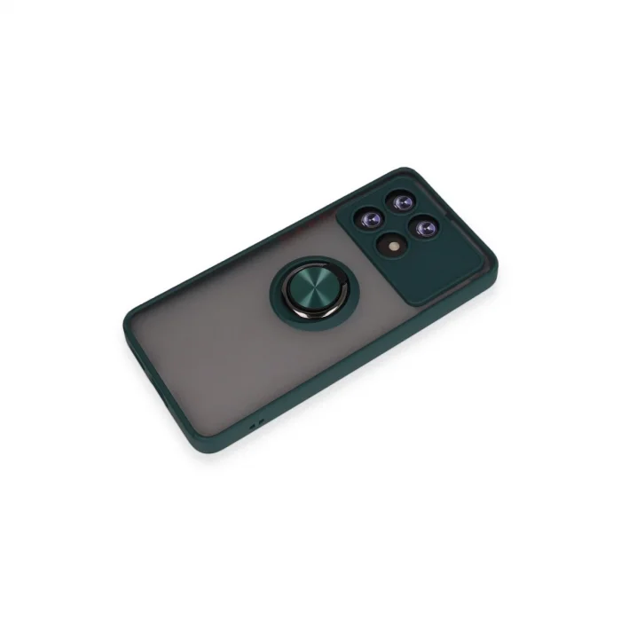 BUĞZ Xiaomi Poco X6 Pro Kılıf Montreal Yüzüklü Silikon Kapak - Yeşil